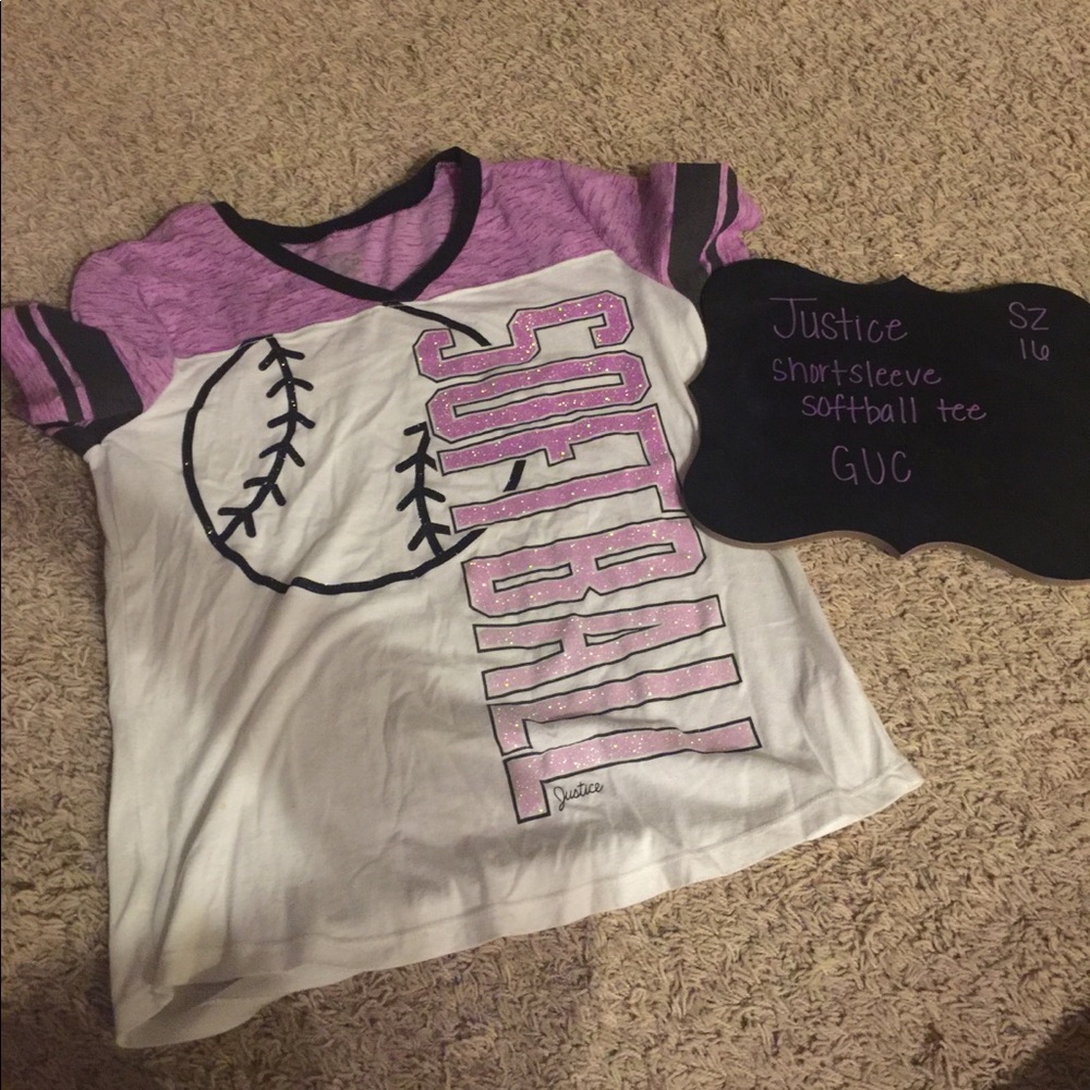 Justice softball tee
